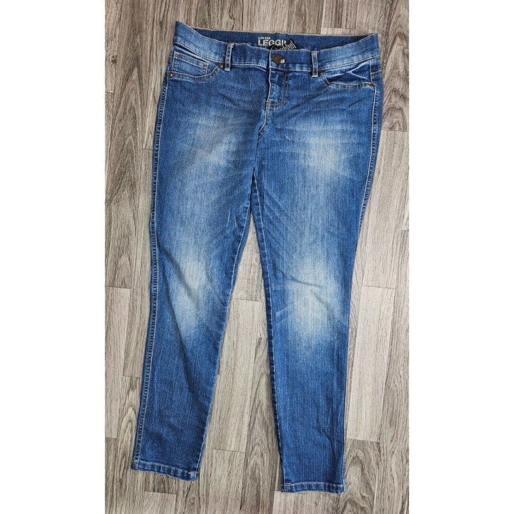 (3/$35) New York & Company Size 8‎ Petite Skinny Low Rise Blue Jeans Leggings